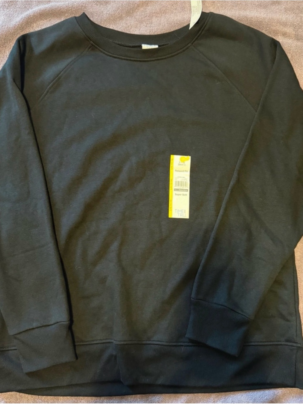 Time and Tru Black Crewneck Sweater